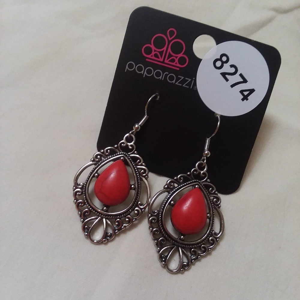 Southern fairytale red earrings